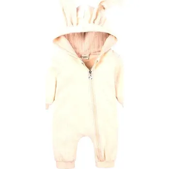 Kojenecký overall Dětský bavlněný overal Králíček Barva: Khaki, Velikost: 12M