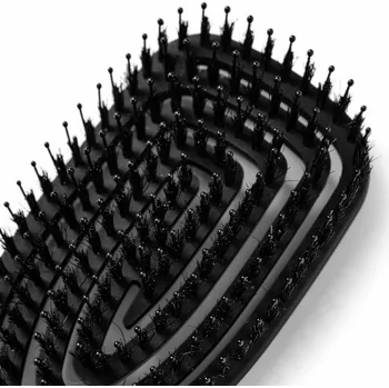 kartáč na vlasy Peniculus FlexiBrush Combo - kvalitní kartáč na vlasy - mix divokých štětin a nylonových 7916 - Black/černá