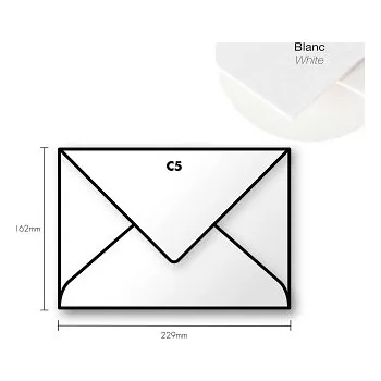 Obálka Papírová obálka Pollen C5 162x229mm – White (Papírová obálka Pollen C5 162x229mm – White)