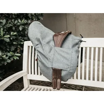 Jezdecké sedlo Obal na skokové sedlo KENTUCKY - šedý