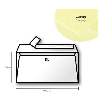 Obálka Papírová obálka Pollen DL 110x220mm – Canary (Papírová obálka Pollen DL 110x220mm – Canary)