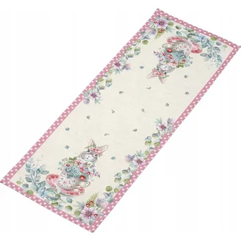 Prostěradlo Běžec na stůl béžový, odstíny růžové, vícebarevný 100 x 38 cm