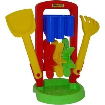 ostatní stavebnice Sada na písek č. 413: Mlýnek č.4, lopatka č.31, hrabič /+1 ****