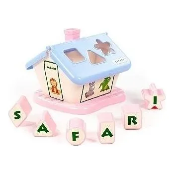 ostatní stavebnice Vkládačka domeček safari (modrý) /+1/ ****