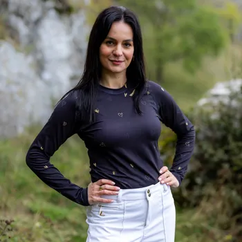 Dámské tričko Dámské černé tričko s originálním potiskem Velikost: 2XL