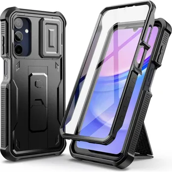Pouzdro na mobilní telefon Tech Protect Kevlar Cam Plus pro Samsung Galaxy A15 4G/5G černé