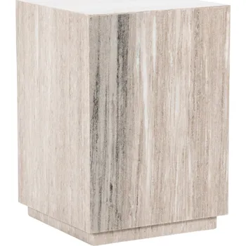 Toaletní stolek Eleonora Béžový mramorový odkládací stolek Vince 30,5 x 30,5 cm