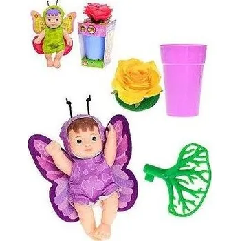 Panenka Miminko Babyblooms 12,5cm s doplňky a květinou