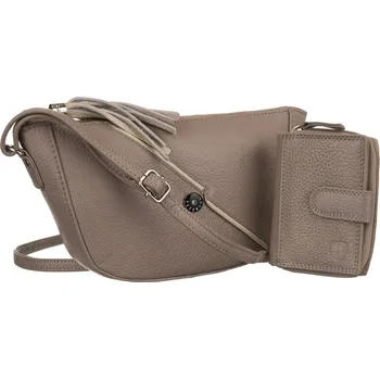 Kabelka Peterson Béžová kožená crossbody kabelka s peněženkou [DH] PTN CF3-DS Velikost: ONE SIZE