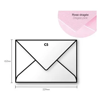 Obálka Papírová obálka Pollen C5 162x229mm – Dragee pink (Papírová obálka Pollen C5 162x229mm – Dragee pink)