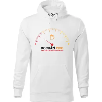 Pánská mikina DOBRÝ TRIKO Pánská mikina s potiskem Dochází pivo Velikost pánské mikiny: L, Barva: Bílá