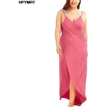 Dámské šaty Plážové šaty se zavinováním Barva: Růžová, Velikost: 5XL