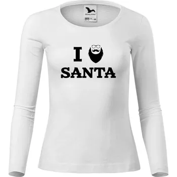 Dámské tričko DOBRÝ TRIKO Dámské bavlněné vánoční triko Santa Velikost: 3XL, Barva: Bílá