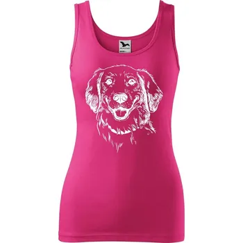 DOBRÝ TRIKO Dámské tílko s potiskem Retrívr Velikost: S, Barva: Purpurová