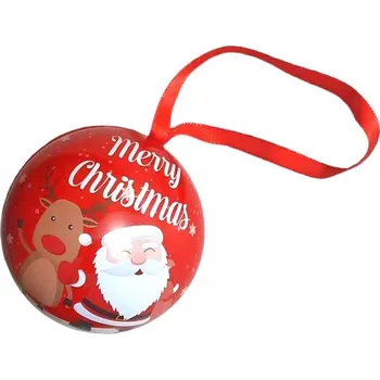 Vánoční dekorace Vánoční Koule metalowa NA SLADKOSTI, BONBÓNY DÁREK STROMČEK, 7cm, závěsná ozdoba