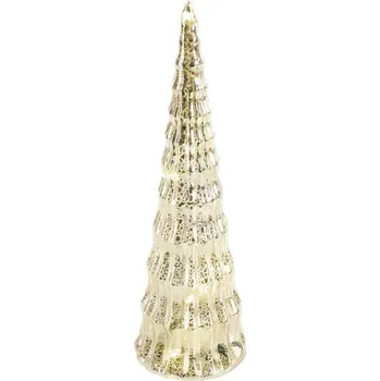 Vánoční světelná dekorace EMOS DCLW30 vánoční skleněný stromek 15 LED teplá bílá