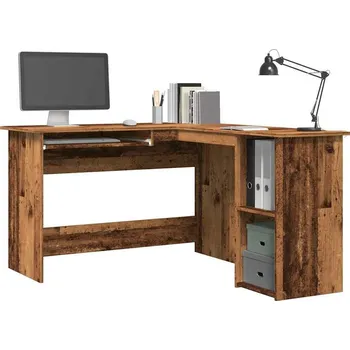 Psací stůl vidaXL Rohový psací stůl 120x140x75 cm kompozitní dřevo [800750] Barva: Staré dřevo