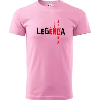 Pánské tričko DOBRÝ TRIKO Pánské tričko s potiskem Jedna legenda Velikost: M, Barva: Růžová