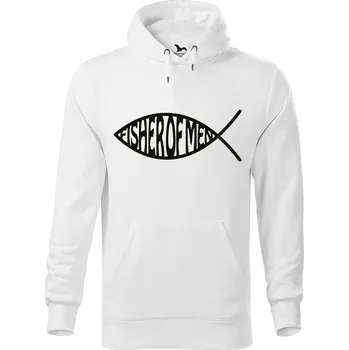 Pánská mikina DOBRÝ TRIKO Pánská mikina s potiskem Fisher of men Velikost pánské mikiny: 3XL, Barva: Bílá