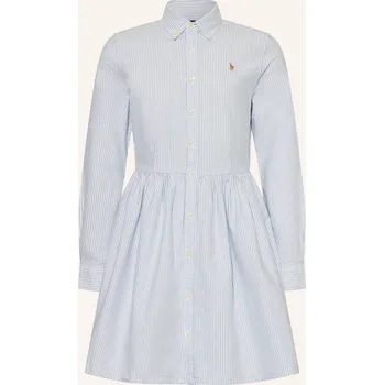 Dámské šaty Polo Ralph Lauren Dívčí Košilové Šaty, bílá / tmavě modrá, 164