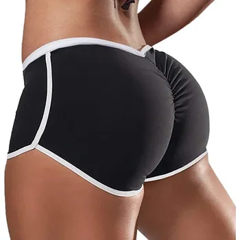 Dámské kraťasy Fitness šortky s řasením Barva: Černá, Velikost: L