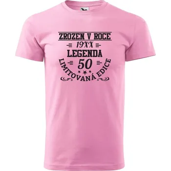 Pánské tričko DOBRÝ TRIKO Pánské tričko s potiskem Limitovaná edice 50 Velikost: XL, Barva: Růžová
