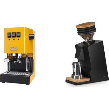 Kávovar Gaggia Classic E24, yellow + Eureka Mignon Single Dose, Black &…