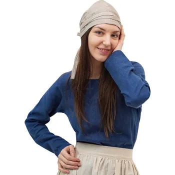 Karnevalový kostým Mythrojan Lněný čepec svaté Birgitty – Dámská pokrývka hlavy ze 13. století