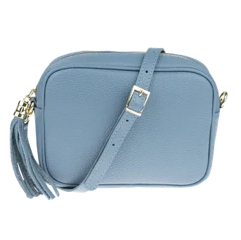 Kabelka NovaKabelka.cz Kožená italská crossbody kabelka Bala Celeste