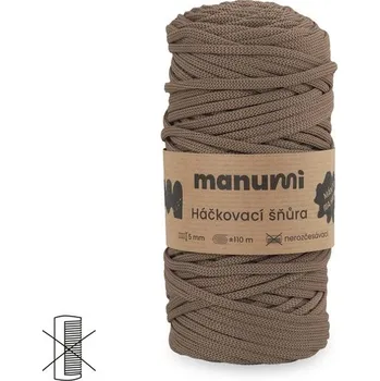 Příze Manumi háčkovací polyesterová šňůra 5 mm mokka