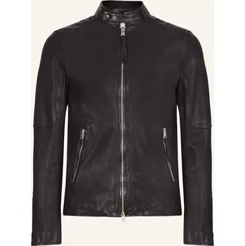Pánská bunda Allsaints Pánská Kožená Bunda Cora, černá, 48