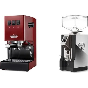 Kávovar Gaggia Classic E24, red + Eureka Mignon Specialita, NX black