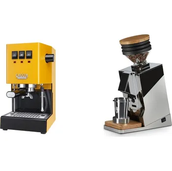 Kávovar Gaggia Classic E24, yellow + Eureka Mignon Single Dose, Chrome …