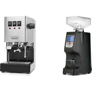 Kávovar Gaggia Classic E24, stainless steel + Eureka Atom 60, black