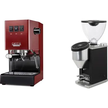 Kávovar Gaggia Classic E24, red + Rocket Espresso FAUSTINO 3.1, black