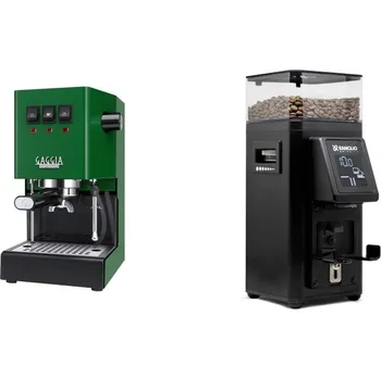 Kávovar Gaggia Classic E24 BC, green + Rancilio STILE, black