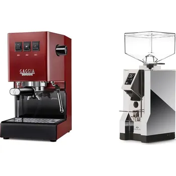 Kávovar Gaggia Classic E24, red + Eureka Mignon Specialita, CR chrome