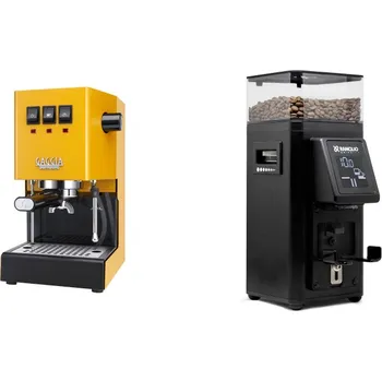 Kávovar Gaggia Classic E24 BC, yellow + Rancilio STILE, black