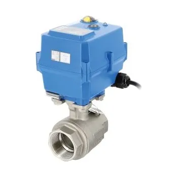 Vodovodní kohout Kohout kulový s el. pohonem 230V AC/DC, 2-dílný závitový, 1.4408: 5/4"