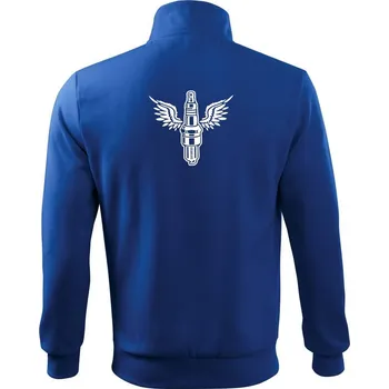 Pánská mikina Zapalovací svíčka - Mikina bez kapuce Adventure - XL ( Královská modrá )