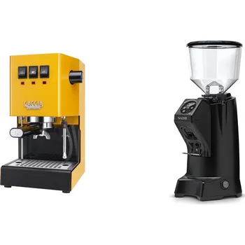 Kávovar Gaggia Classic E24, yellow + Eureka Nadir 65 Touch, black