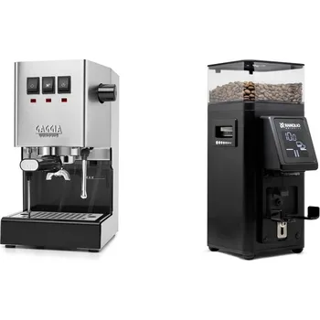 Kávovar Gaggia Classic E24, stainless steel + Rancilio STILE, black