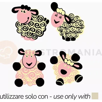 Čokoládová tyčinka Transferová forma s dekorem, 10 ks, ovce | PAVONI, T1026SB