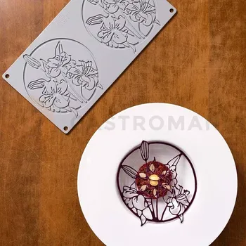 Čokoládová tyčinka Silikonová forma na konečnou úpravu dezertů - 310x160 mm - Floreale | PAVONI, GG075S