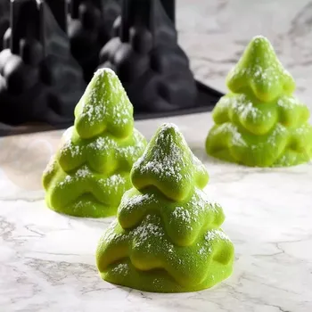 Kuchyňská sůl Silikonová forma na monoporce - 400x300 mm - Sněhový stromeček 100 ml, vánoční stromeček | PAVONI, PX4396S