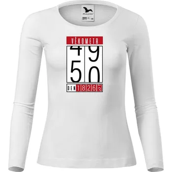 Dámské tričko DOBRÝ TRIKO Dámské bavlněné triko Věkometr 50 Velikost: 3XL, Barva: Bílá