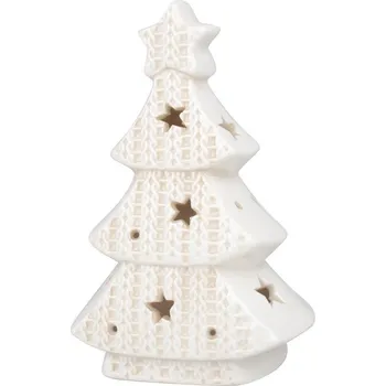 Stromek porcelánový pletený s LED 9 x 13,5 cm
