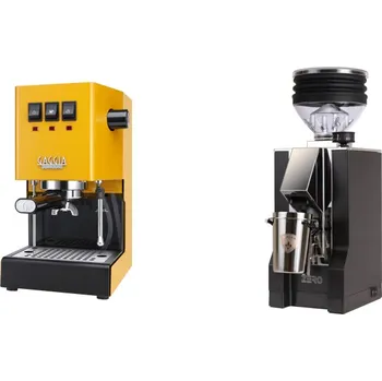 Kávovar Gaggia Classic E24 BC, yellow + Eureka Mignon Zero, CR black