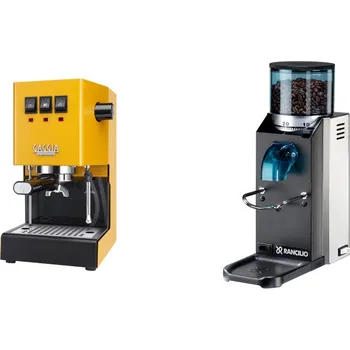 Kávovar Gaggia Classic E24, yellow + Rancilio Rocky Doserless