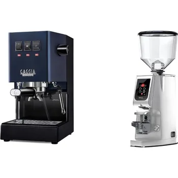 Kávovar Gaggia Classic E24, blue + Eureka Atom W 65, chrome